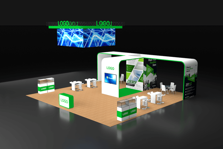 40x40 Trade Show Booth Rental 